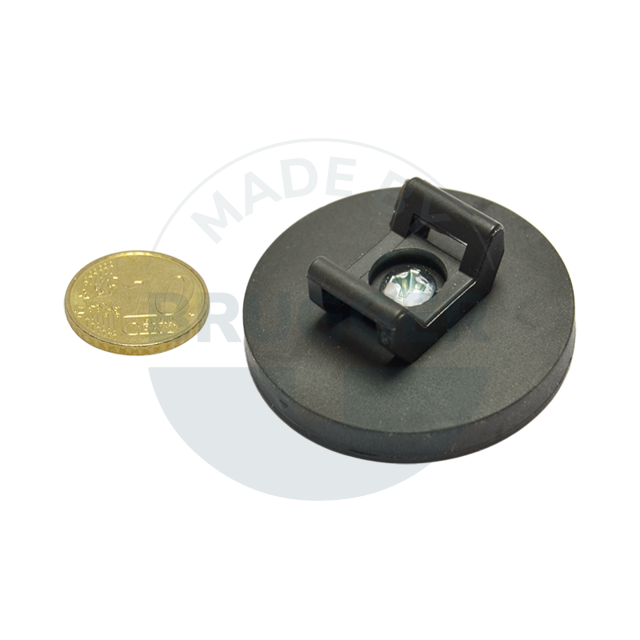 Gummierter Magnet für Kabelmontage 43mm | © Brugger GmbH