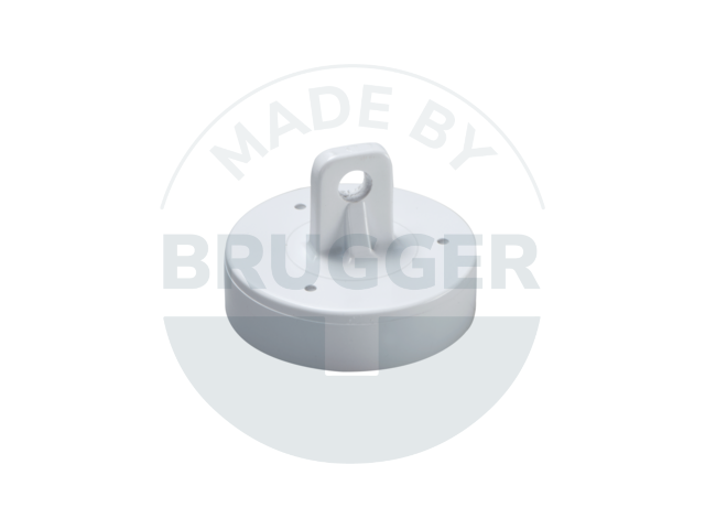 Hakenmagnet aus Hartferrit mit Kunstoffgehäuse rund weiß | © Brugger GmbH
