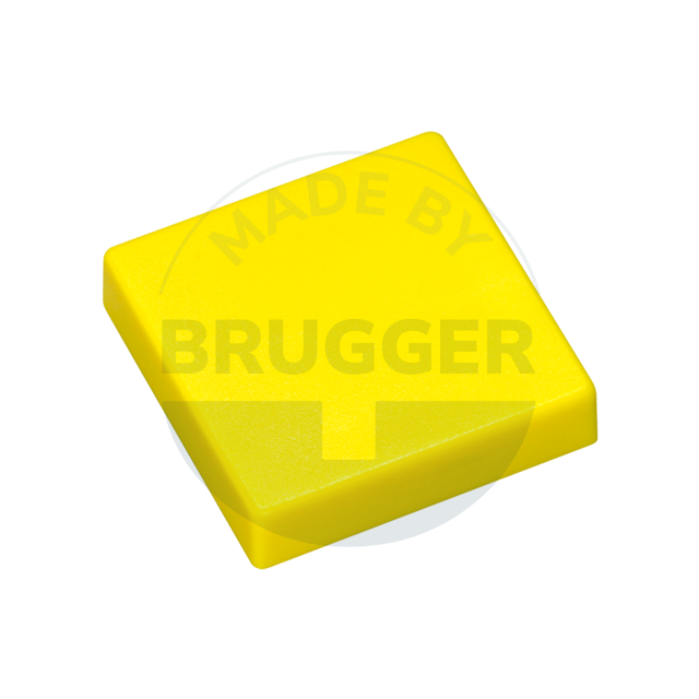 Aimant de bureau jaune carré 35mm | © Brugger GmbH