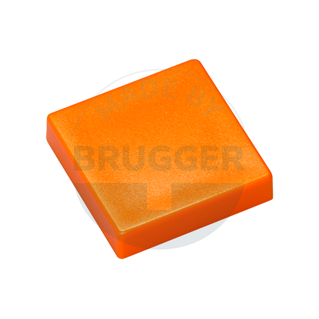 Aimant de bureau orange carré 35mm | © Brugger GmbH