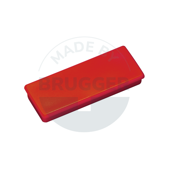 Aimant de bureau rouge rectangulaire 55mm | © Brugger GmbH