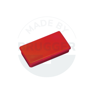 Aimant de bureau rouge rectangulaire 37mm | © Brugger GmbH