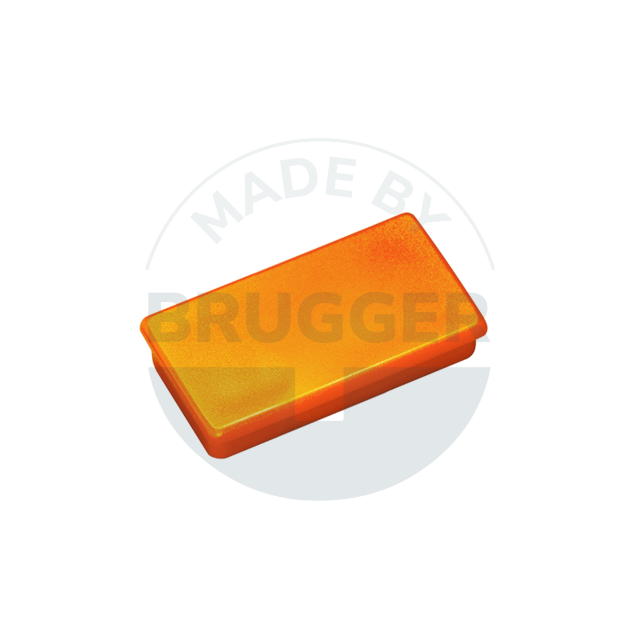 Aimant de bureau orange rectangulaire 37mm | © Brugger GmbH