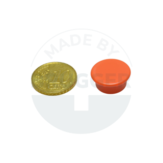 Bueromagnet orange rund 16mm | © Brugger GmbH