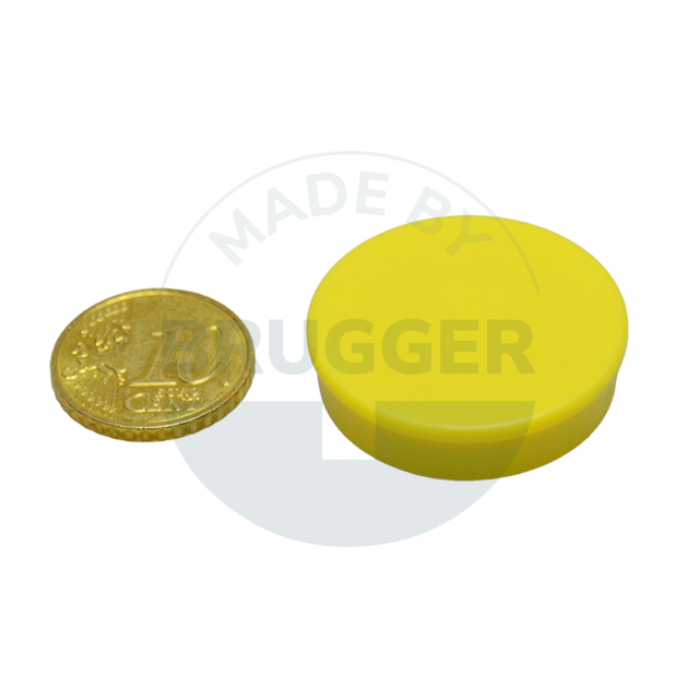 Office magnet round yellow 30mm  | © Brugger GmbH