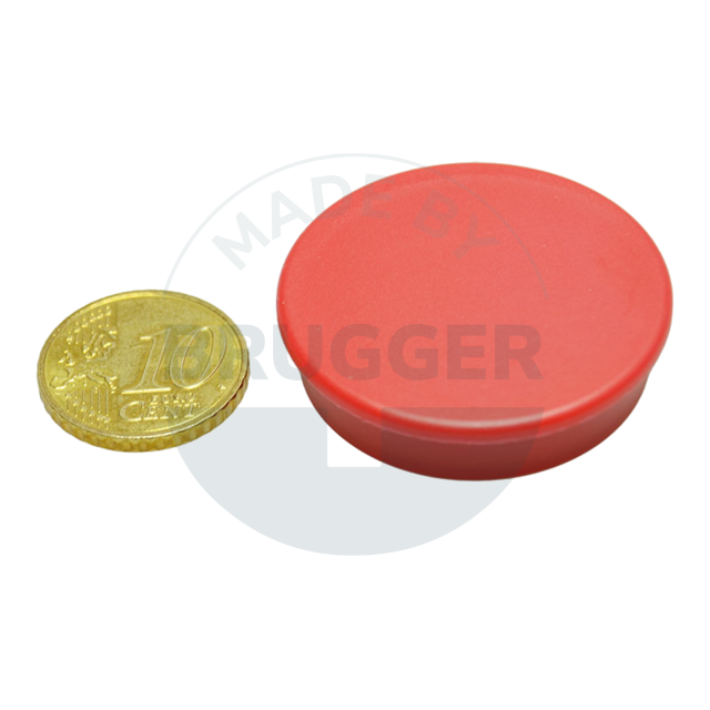 Aimant de bureau rond rouge 36mm | © Brugger GmbH
