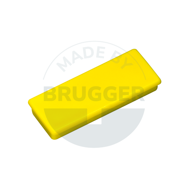 Office magnet yellow rectangular 55mm | © Brugger GmbH