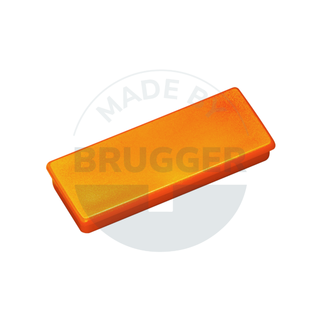 Aimant de bureau orange rectangulaire 55mm | © Brugger GmbH