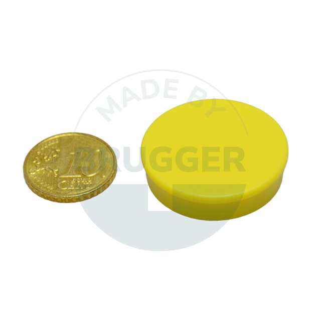 Office magnet round yellow 30mm | © Brugger GmbH