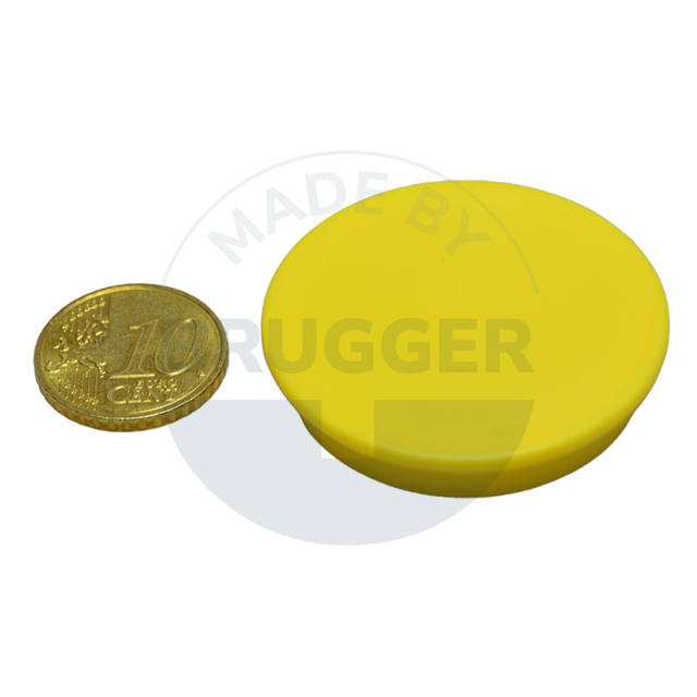 Office magnet round yellow 40mm | © Brugger GmbH