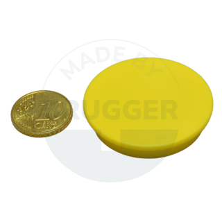 Aimant de bureau rond jaune 40mm | © Brugger GmbH