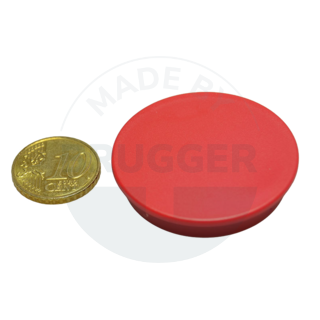 Aimant de bureau rond rouge 40mm