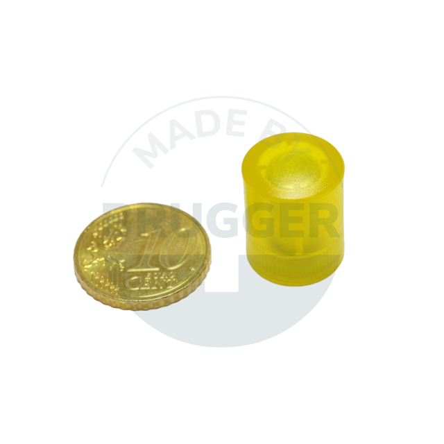 Cylinder magnet 14mm yellow transparent | © Brugger GmbH