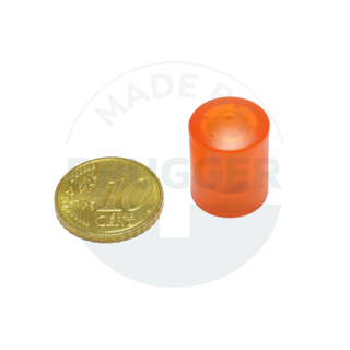 Cylinder magnet 14mm orange transparent | © Brugger GmbH