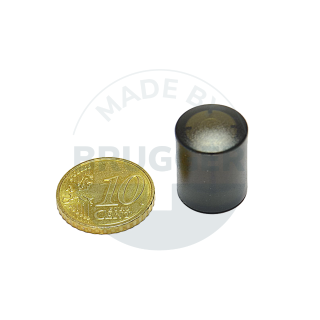 Cylinder magnet 14mm black transparent | © Brugger GmbH