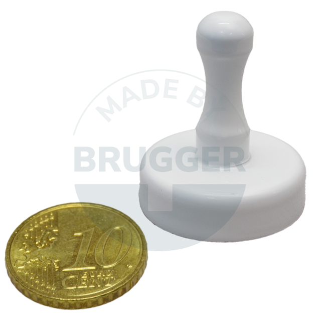 Handle magnet metal housing white lacquered | © Brugger GmbH