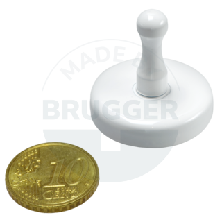 Griffmagnet Metallgehaeuse weiss lackiert | © Brugger GmbH