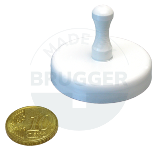 Griffmagnet Metallgehaeuse weiss lackiert | © Brugger GmbnH