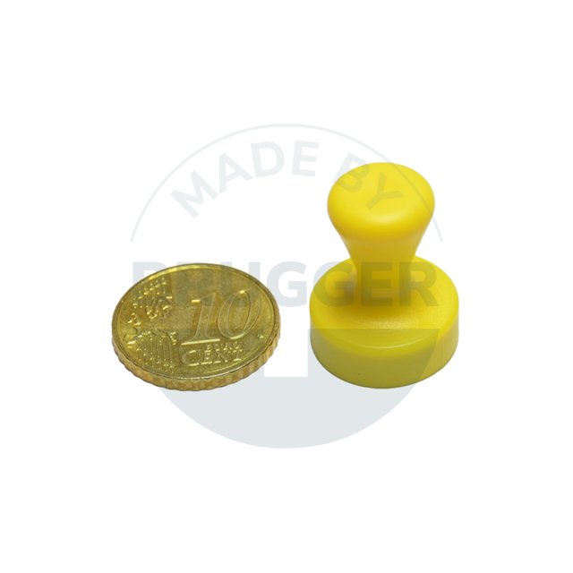 Aimant de poignée boîtier plastique jaune | © Brugger GmbH