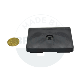 Gummierte Magnetsysteme rechteckig schwarz 70x50mm | © Brugger GmbH