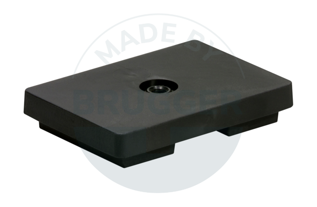 Rubberised magnet systems rectangular black 70x50mm | © Brugger GmbH