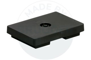 Rubberised magnet systems rectangular black 70x50mm | © Brugger GmbH