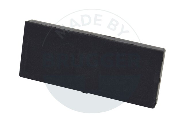 Gummierte Magnetsysteme rechteckig schwarz mit Haken M4 55x22,5mm | © Brugger GmbH