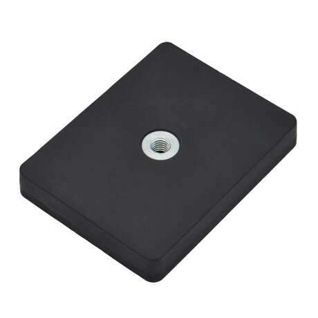 Système magnétique caoutchouté avec filetage intérieur rectangulaire noir | © Brugger GmbH