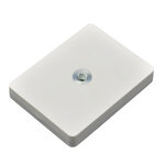 Rubberised magnet system with internal thread rectangular white | © Brugger GmbH