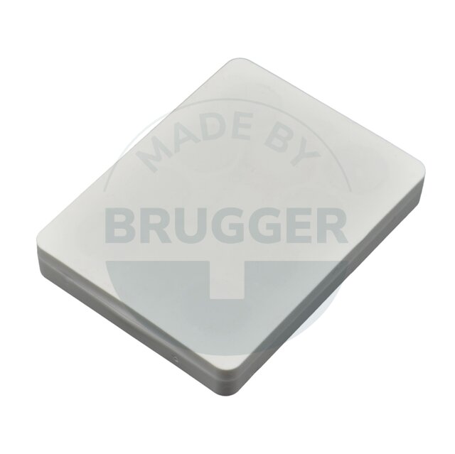 Gummiertes Magnetsystem mit Innengewinde rechteckig weiß | © Brugger GmbH