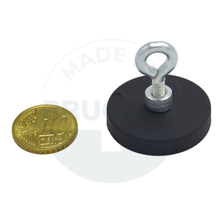 round magnet system black rubberized with eyelet ø 31 | © Brugger GmbH