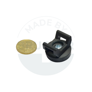 Gummierter Magnet für Kabelmontage 18mm | © Brugger GmbH