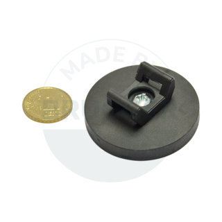 Gummierter Magnet für Kabelmontage 43mm | © Brugger GmbH