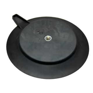 Rubberised magnet system black Ø 125mm with internal thread, sealing lip and release tab | © Brugger GmbH