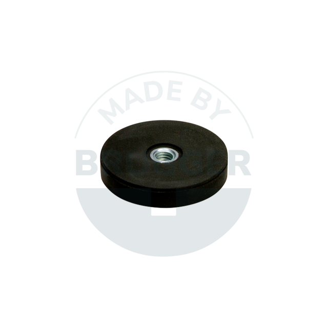 Rubberised magnet with internal thread 31mm M5 | © Brugger GmbH