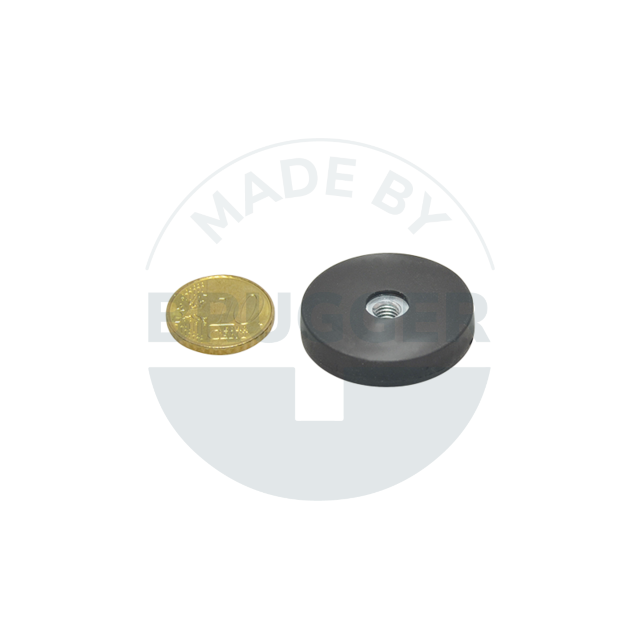Rubberised magnet with internal thread | © Brugger GmbH