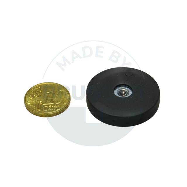Rubberised magnet with internal thread | © Brugger GmbH