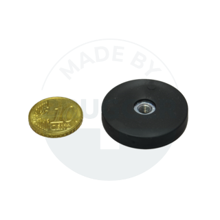 Gummierter Magnet mit Innengewinde | © Brugger GmbH