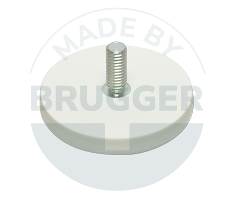 Rubberised magnet with external thread 43mm M6x15 | © Brugger GmbH