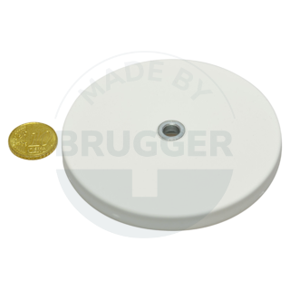 Gummierter Magnet mit Bohrung und Senkung 88mm | © Brugger GmbH