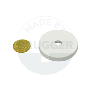 Gummierter Magnet mit Bohrung und Senkung 43mm | © Brugger GmbH