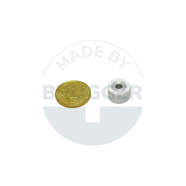 Rubberised magnet with bore and countersink 12mm | © Brugger GmbH