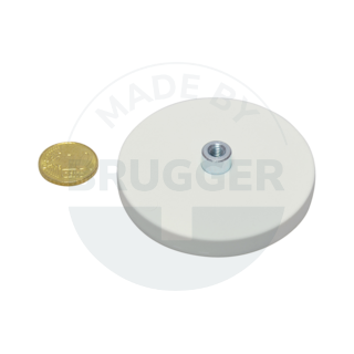 Gummierter Magnet mit Gewindebuchse 66mm M5 | © Brugger GmbH