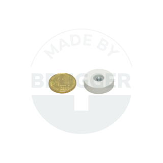 Gummierter Magnet mit Innengewinde 22mm M4 | © Brugger GmbH