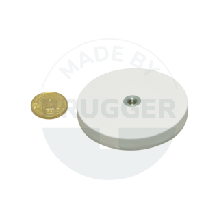 Gummierter Magnet mit Innengewinde 57mm M5 | © Brugger GmbH