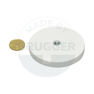 Gummierter Magnet mit Innengewinde 66mm M6 | © Brugger GmbH