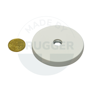 Gummierter Magnet mit Zylinderbohrung 57mm | © Brugger GmbH
