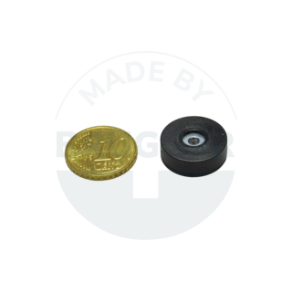 Magnet mit Kunstoffmantel und gummierter Haftfläche 18mm | © Brugger GmbH