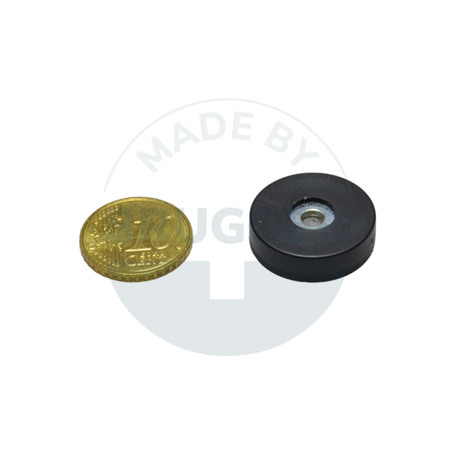 Magnet with plastic sheath and rubberised holding surface 22mm  | © Brugger GmbH