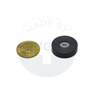 Magnet mit Kunstoffmantel und gummierter Haftfläche 22mm | © Brugger GmbH
